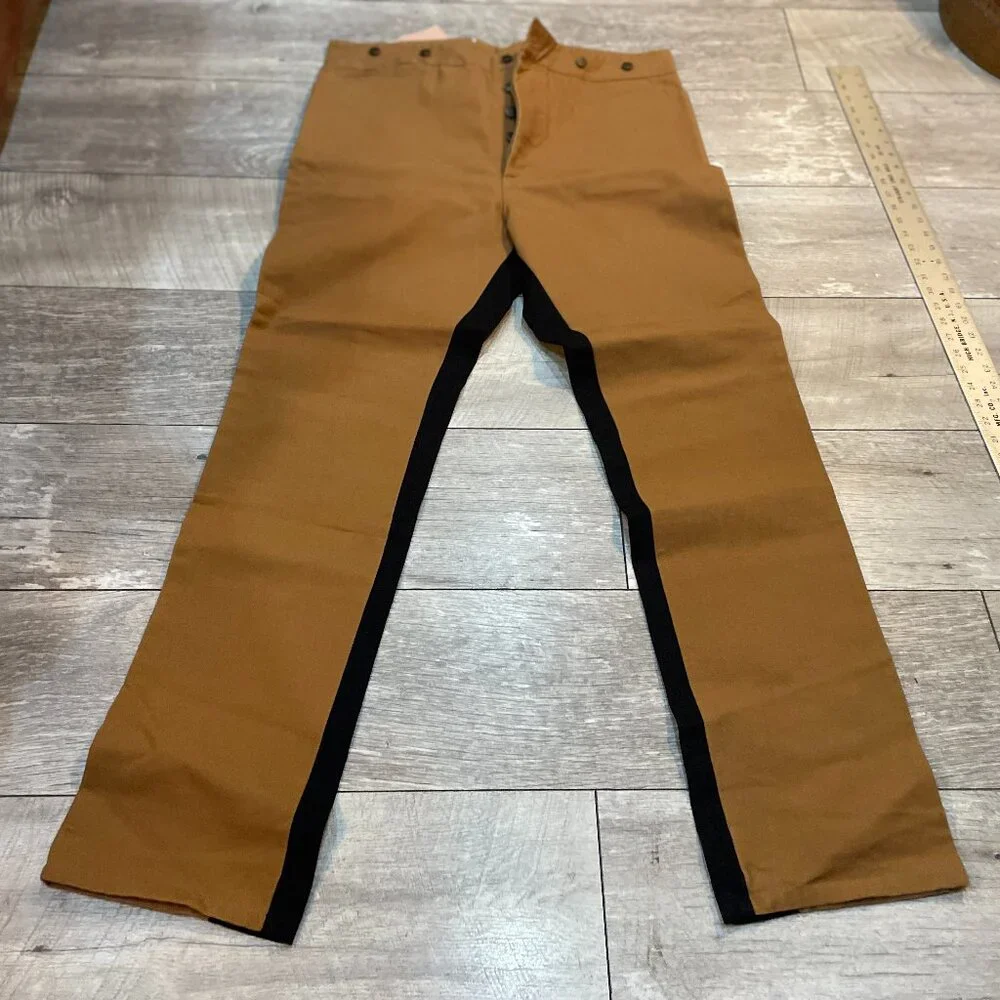 VTG Frontier Classics Men's Black and Tan Reenactment Rendezvous Pants 38 / 40 - Picture 3 of 10